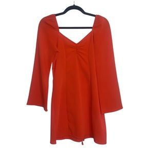 ASOS Orange Dress Off The Shoulder SIZE 4